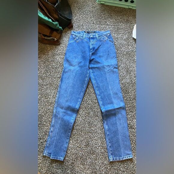 Rockies Riveted Rare Size 12 starched jeans long tall - Picture 3 of 7